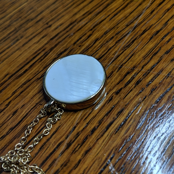 Necklace Gold White Stone 14th and Union - Picture 2 of 8